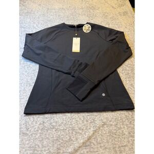 Calia Long sleeve coldweather size Med Black top with thumbholes baselayer NWT